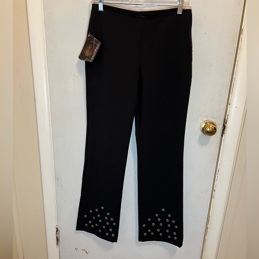 NWT y2k Posstal Evolution Wear Black Silver Keyhole Studded Coyote Ugly Pants